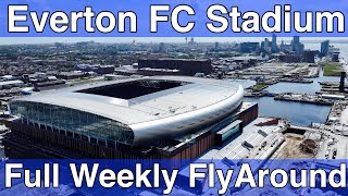 NEW Everton FC Stadium at Bramley Moore Dock A Full FlyAround [upl. by Louella]