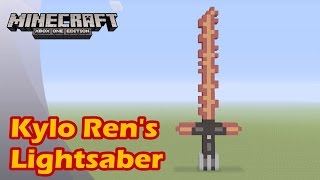 Minecraft Pixel Art Tutorial and Showcase Kylo Rens Lightsaber Star Wars The Force Awakens [upl. by Wiersma]