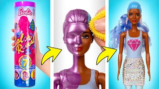 5 Tolle Metallic Barbie Color Reveal Puppen  Ändere ihren Stil mit Wasser [upl. by Bortz]