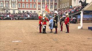 The Queen attends the Household Cavalry Standards Parade [upl. by Marchall334]