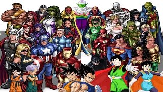 Top 88 Most Powerful amp Strongest of the Marvel vs DC Comics vs Dragon Ball Z  GT anime [upl. by Oflunra]