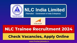 NLC India Limited Recruitment 2024 EXPERT Guide to Online Form Fill Up [upl. by Manas]