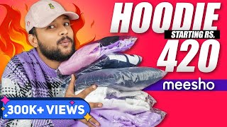 Best HoodieSweatshirt Under 5001000 For Winter Men 🔥 Meesho Hoodie Haul 2022  ONE CHANCE [upl. by Jobie]