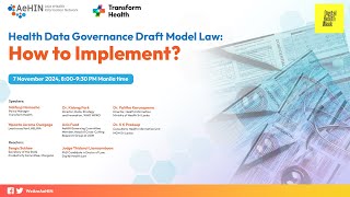 DigitalHealthWeek2024 AeHIN Hour  Health Data Governance Draft Model Law How to Implement [upl. by Gonyea503]