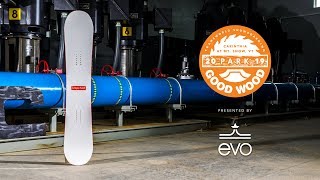 Stepchild Latchkey Review Men’s Park Winner – Good Wood Snowboard Test 20182019 [upl. by Ahsienahs]