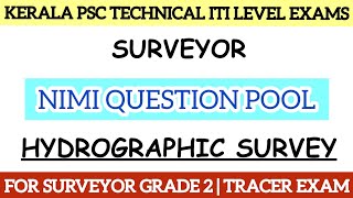 HYDROGRAPHIC SURVEY NIMI QUESTIONS FOR SURVEYOR GRADE 2 amp TRACER  ITI LEVEL CLASSES [upl. by Wilkins]