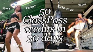 I used 50 ClassPass credits in 30 days and this is how it went [upl. by Solange]