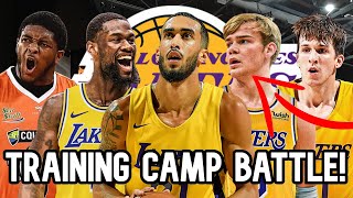 Los Angeles Lakers Training Camp BATTLE for Available TwoWay Contract Lakers Sign Trevelin Queen [upl. by Isidor]