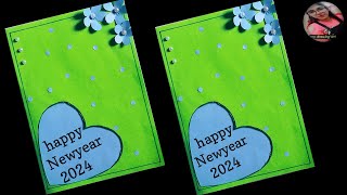 Happy New Year card 2024 greeting card new year  drawingalwaysart [upl. by Neillij806]