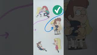 Gravity falls one line connect puzzle magic art  Gravityfalls papercraft [upl. by Meri337]