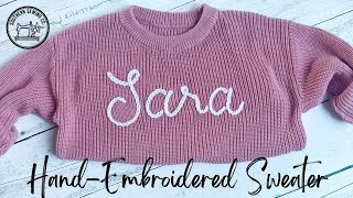 How to Hand Embroider a Knit Sweater [upl. by Oicangi]