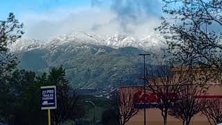 lake Elsinore ca snow on the Ortega mountain 4524 [upl. by Ayra999]