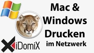 Mac OS X und Windows Drucken im Netzwerk mit Freigaben [upl. by Bierman]