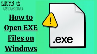 How to Open EXE Files on Windows [upl. by Anikat]