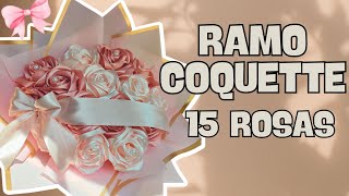 Tutorial  Ramo Coquette de Rosas Eternas  Como aplicar Papel coreano [upl. by Nya]