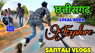 छत्तीसगढ़ Rena Atu Disom Re skating Huy Na  Santali vlogs [upl. by Adnamal]