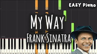 Frank Sinatra  My Way Easy Piano Piano Tutorial Sheet [upl. by Sula]