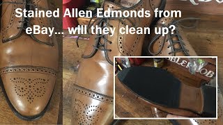 Stained Allen Edmonds from eBay will they clean up [upl. by Aioj]