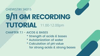 911 GM RECORDING TUTORIAL SK015 CHAPTER 71 ACIDS amp BASES part 1 [upl. by Eseeryt57]