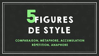 5 FIGURES DE STYLE FACILES A COMPRENDRE niveau 1 [upl. by Rosaleen]