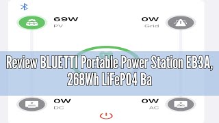 Review BLUETTI Portable Power Station EB3A 268Wh LiFePO4 Battery Backup w 2 600W 1200W Surge AC [upl. by Patrizio880]