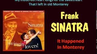 It Happened In Monterey Frank Sinatra Lyrics [upl. by Aicilak]