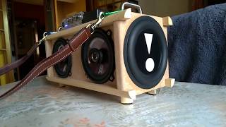 DIY portable bluetooth speaker with heavy bass passive radiators [upl. by Jacie]