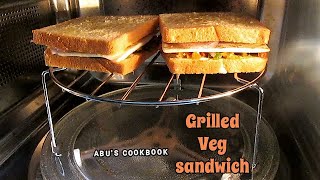 Grilled veg sandwich recipe in ifb convection microwave oven  veg sandwich  oven grilled sandwich [upl. by Ailegna477]