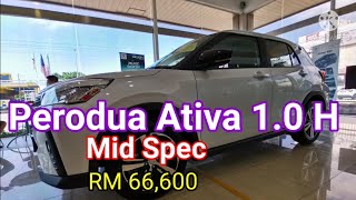 Perodua Ativa 10 H Warna Special Metallic Pearl Diamond White RM66 600 [upl. by Anayhd]