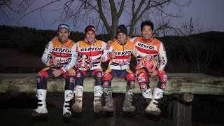 Márquez Pedrosa Toni Bou y Fujiname en acción con la Montesa Cota 4RT [upl. by Moffat]