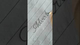 Cursive writing kaise likhe calligraphy handwriting viralshort cursivewriting shortsfeed [upl. by Htrap271]