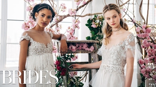 Marchesas Wedding Dresses  Spring 2018  BRIDES [upl. by Cartie]