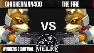 MNM 432  Winners Semifinal  Chickenman400 Fox VS The fire Fox  SSBM [upl. by Irrol]