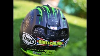 Review helm Arai Livery GP RX7 RR5 CRUTCHLOW [upl. by Lertsek738]