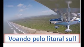 Voando de Conquest 180 pelo Litoral sul [upl. by Ahk]