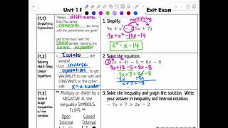 Unit 1 Exit Exam Review [upl. by Maxama]