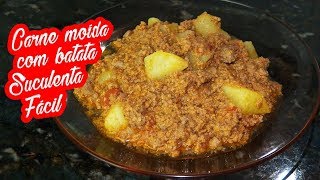 CARNE MOÍDA COM BATATA SUCULENTA E FÁCIL  Bru na Cozinha [upl. by Aknahs]