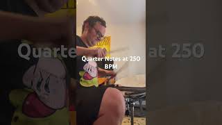 Quarter Notes at 250 BPM drums practice music [upl. by Ecined]