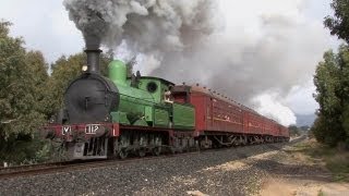 Vintage Steam in Ballarat on 8 May 2011 Australian Trains [upl. by Islek]