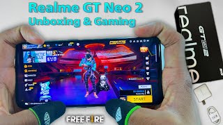 Realme gt neo 2 unboxing and gaming test free fire [upl. by Grodin]