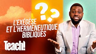 Questce que lexégèse et lherméneutique bibliques   Teach  Athoms Mbuma [upl. by Anala438]