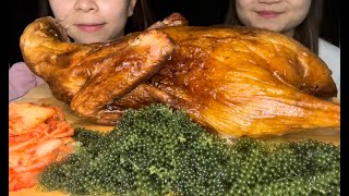 ASMR PEKING DUCK KIMCHI AND SEA GRAPES ASMR vịt quay bắc kinh kimchi và rong nho MUKBANG EATING [upl. by Corry17]