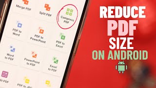 How To Reduce PDF File Size in Any Android Compress [upl. by Ilagam985]