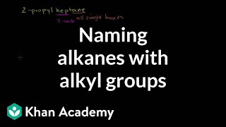 Naming alkanes with alkyl groups  Organic chemistry  Khan Academy [upl. by Hecker]