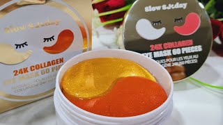 24K Collagen Eye Mask Review  Eye Patch  Slow Sunday  Skincare [upl. by Annelise]