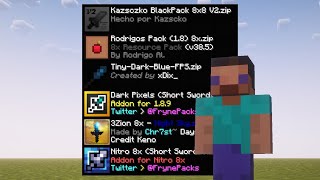 Top 6 Best 8x Texture Packs for PvPBedwars 189 with Gameplay [upl. by Colt]