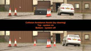 Lexus LS600 Collision Avoidance Assist by steering [upl. by Nireil]