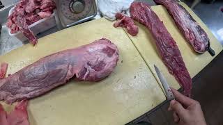 How to cut filets mignon Us tenderloin Let go [upl. by Macleod]