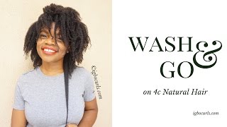 Wash amp Go on 4c Natural Hair with Mane Choice Biotin Infused Styling Gel [upl. by West66]