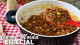 CARNE MOÍDA ESPECIAL PARA TORTAS E SALGADOS  Menino Prendado [upl. by Nazler]